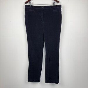 Northern Reflections Women’s Essential Slim Pants 16 Navy Stretch Corduroy Woven